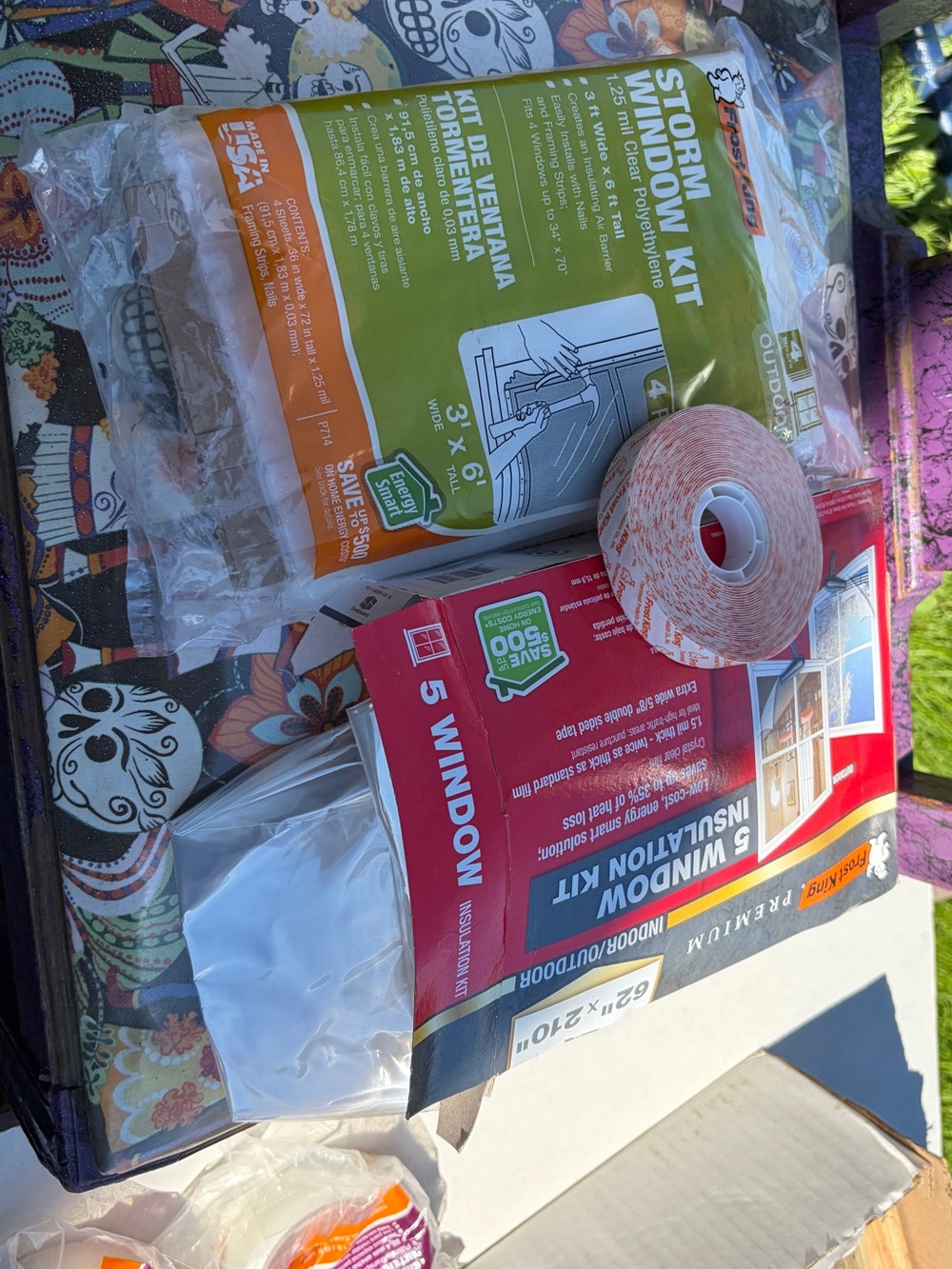 Window Storm/Insulation Kit with Tape - White & Orange Packaging